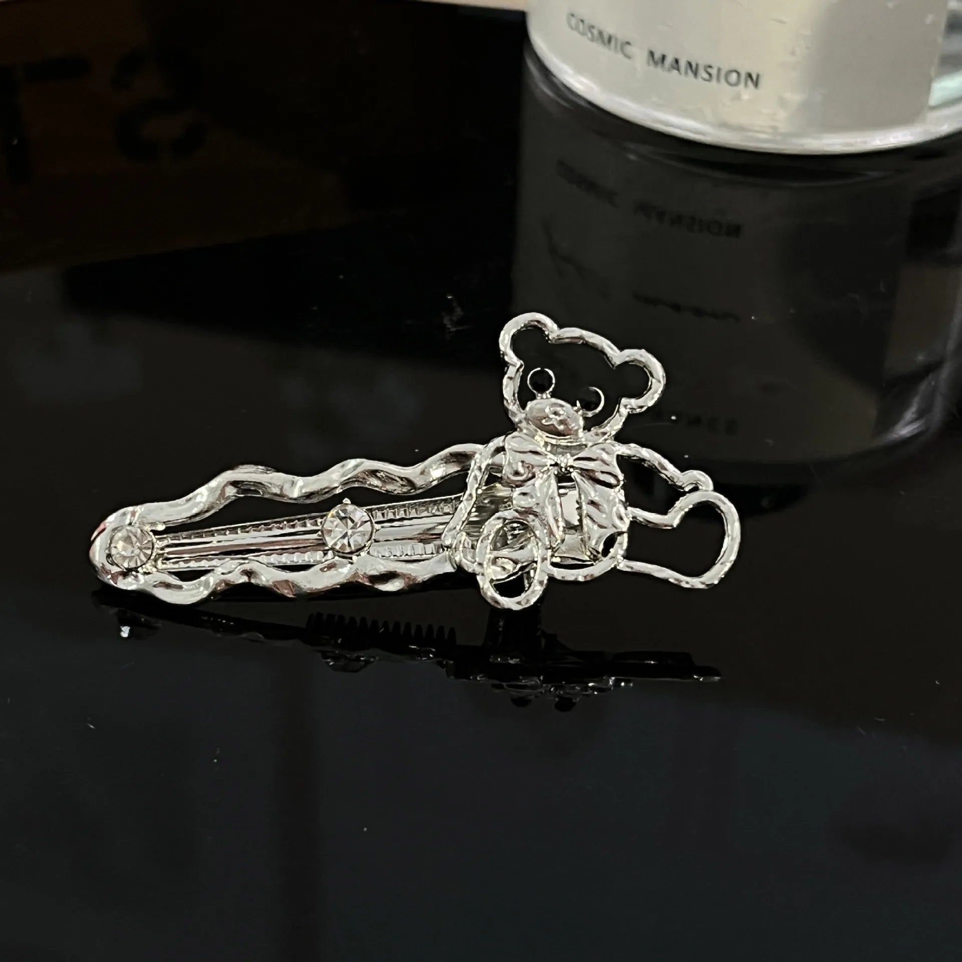 Y2K Irregular Liquid Metal Hairpin Butterfly Zircon Hair Clips Girl Bang Clip for Women Hair Accessories Fashion Silver Blue New