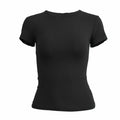Women's Slim Fit Knit T-Shirt – O-Neck Streetwear Tee