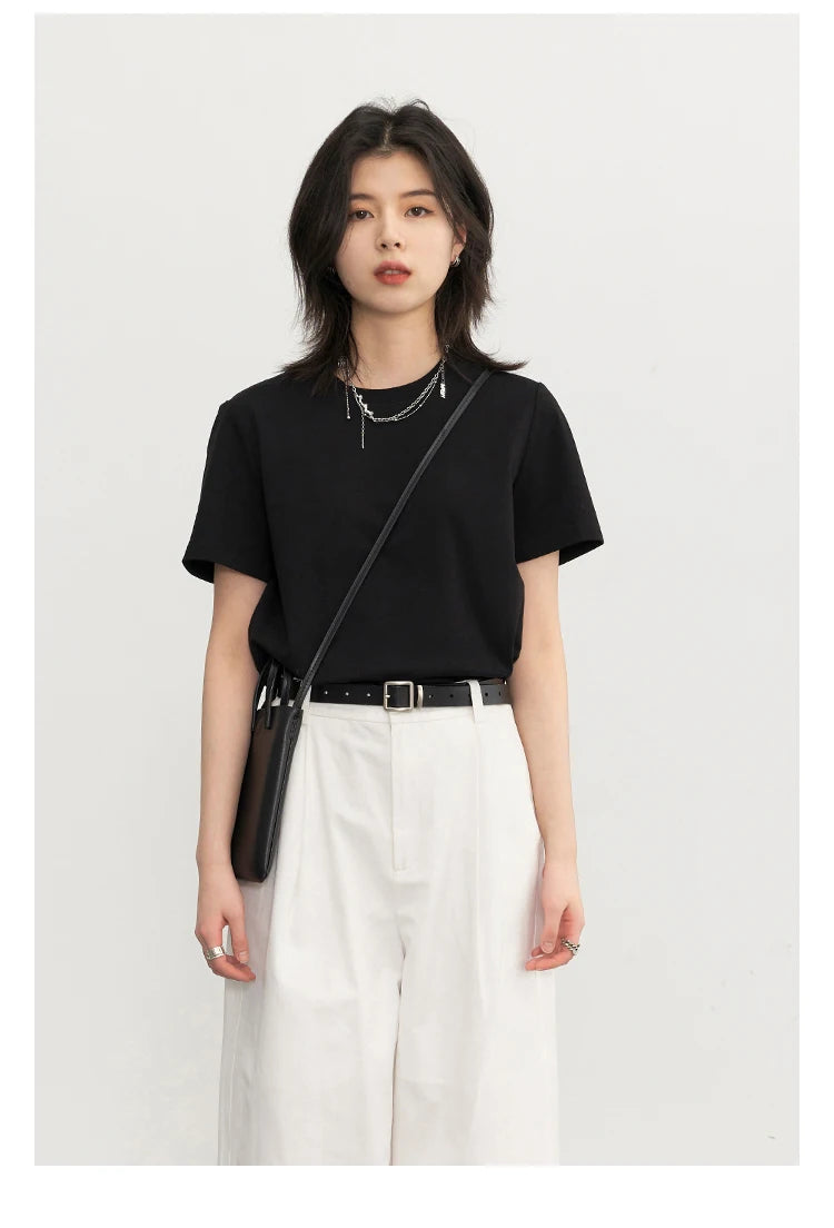 Women's Basic O-Neck Short Sleeve T-Shirt – Solid Casual Tee