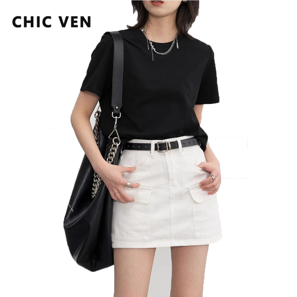Women's Basic O-Neck Short Sleeve T-Shirt – Solid Casual Tee