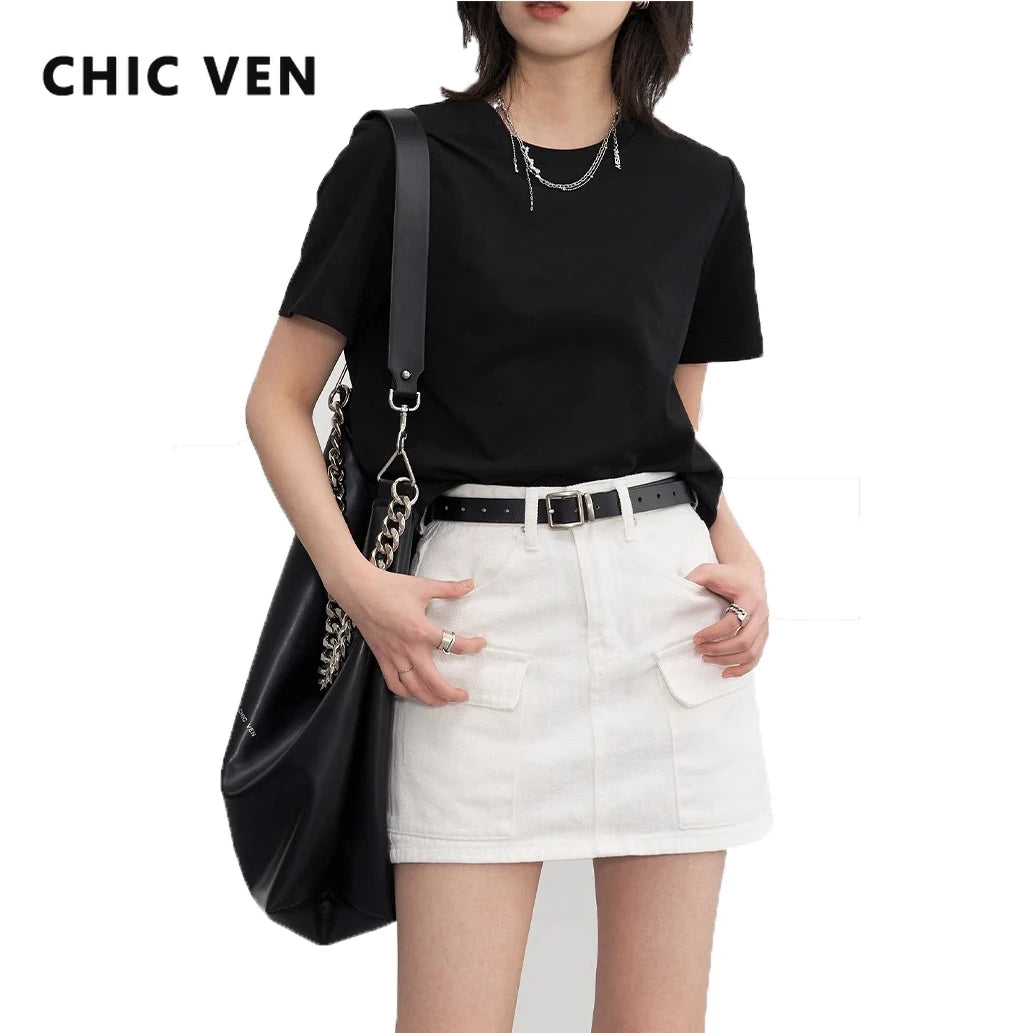 Women's Basic O-Neck Short Sleeve T-Shirt – Solid Casual Tee