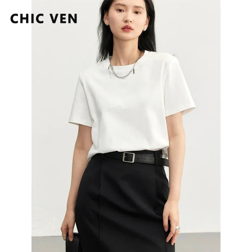 Women's Basic O-Neck Short Sleeve T-Shirt – Solid Casual Tee