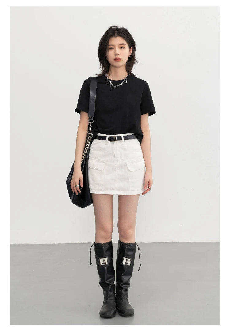 Women's Basic O-Neck Short Sleeve T-Shirt – Solid Casual Tee