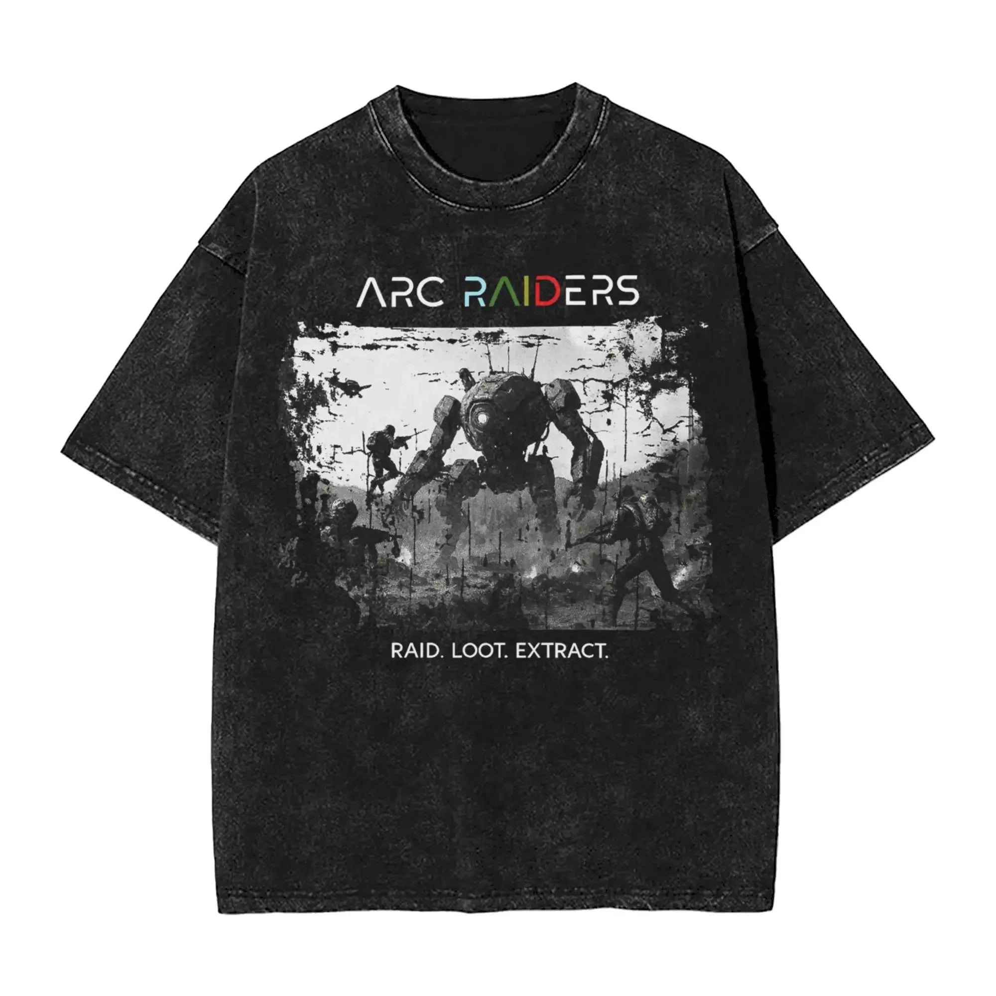 New Arc Raiders Game Peripherals Graphic Print T-Shirts Men Women Retro Washed Cotton Tees Loose Oversized Unisex Fashion Tops