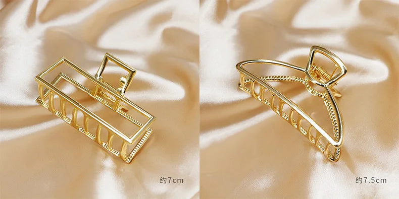 Fashion Simple Gold Hair Claw Clip Butterfly Geometric Elegant Hair Clip Claw Clamp for Girls Headwear Women Hair Accessories