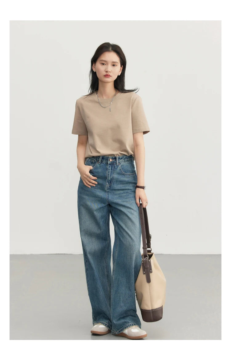 Women's Basic O-Neck Short Sleeve T-Shirt – Solid Casual Tee