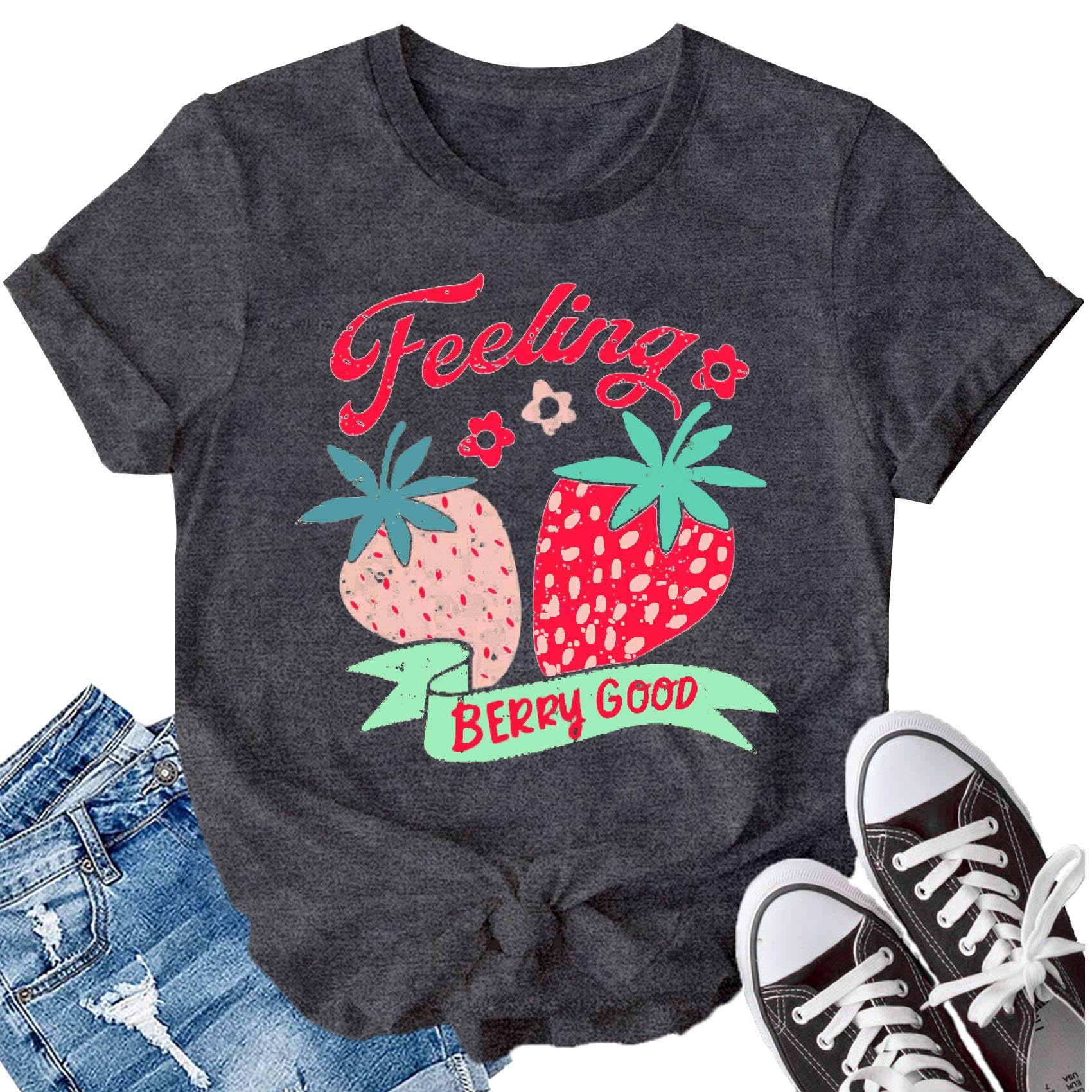 Berry Cute Strawberry Tee for Women