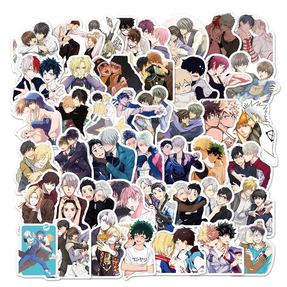 BL Anime Stickers[50pcs] Anime Stuff Vinyl Sticker for Hydro Flask