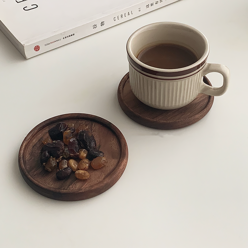 Natural Walnut Art Coaster