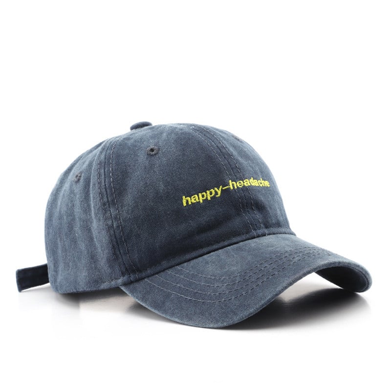 Retro Script Embroidered Cap
