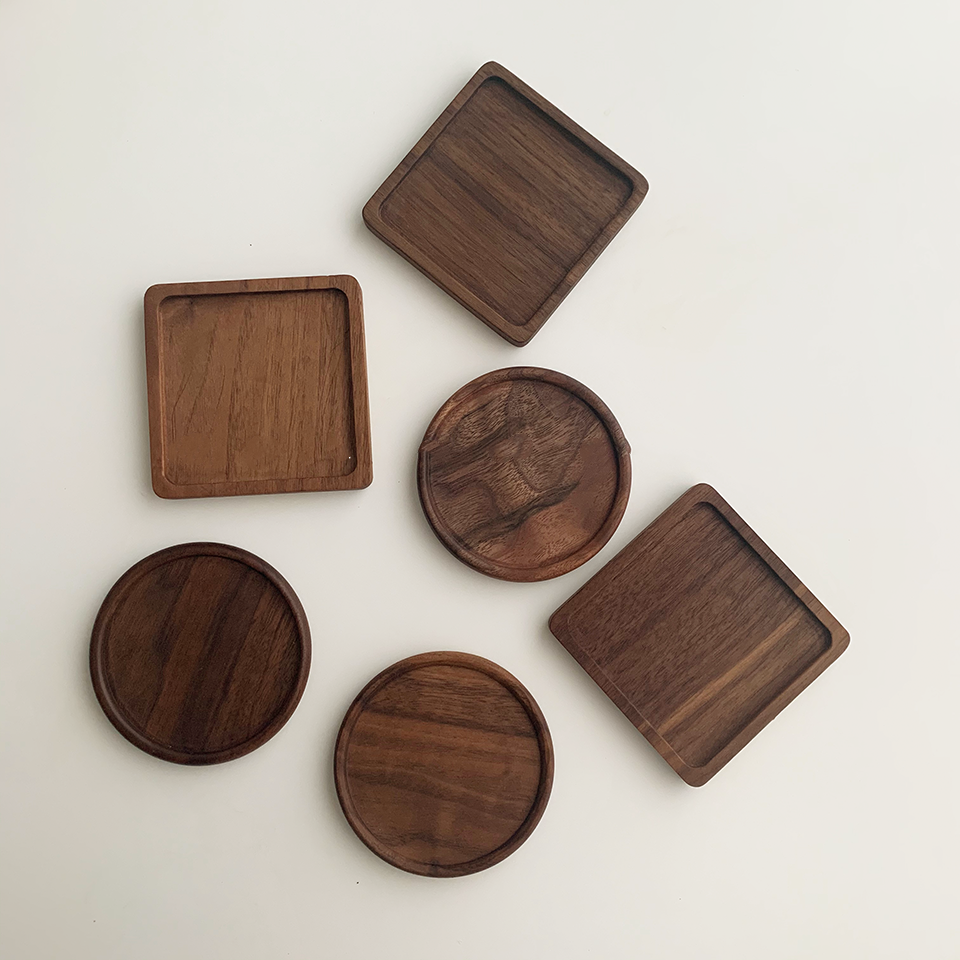 Natural Walnut Wooden Coaster