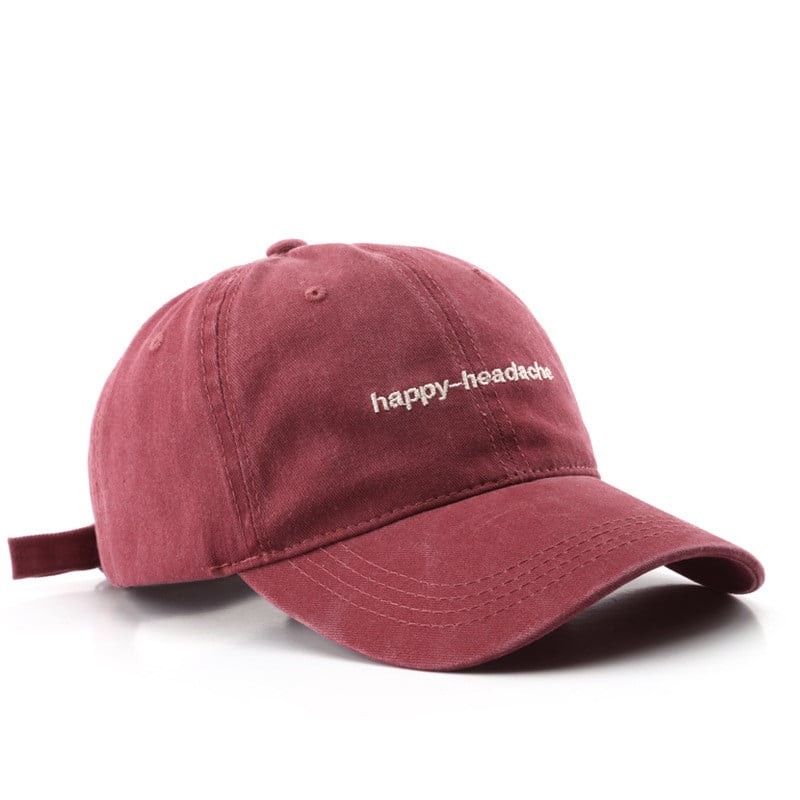 Retro Script Embroidered Cap