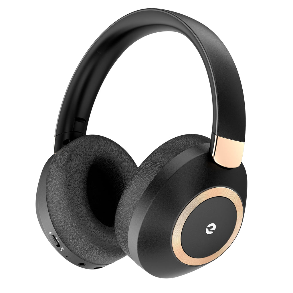 Active Noise Cancelling Headphones 100H Playtime Headphones Wireless Bluetooth Bluetooth Headphones with Microphone Over Ear Wireless Headphones with Deep BassFast Charging for TravelOfficeHome