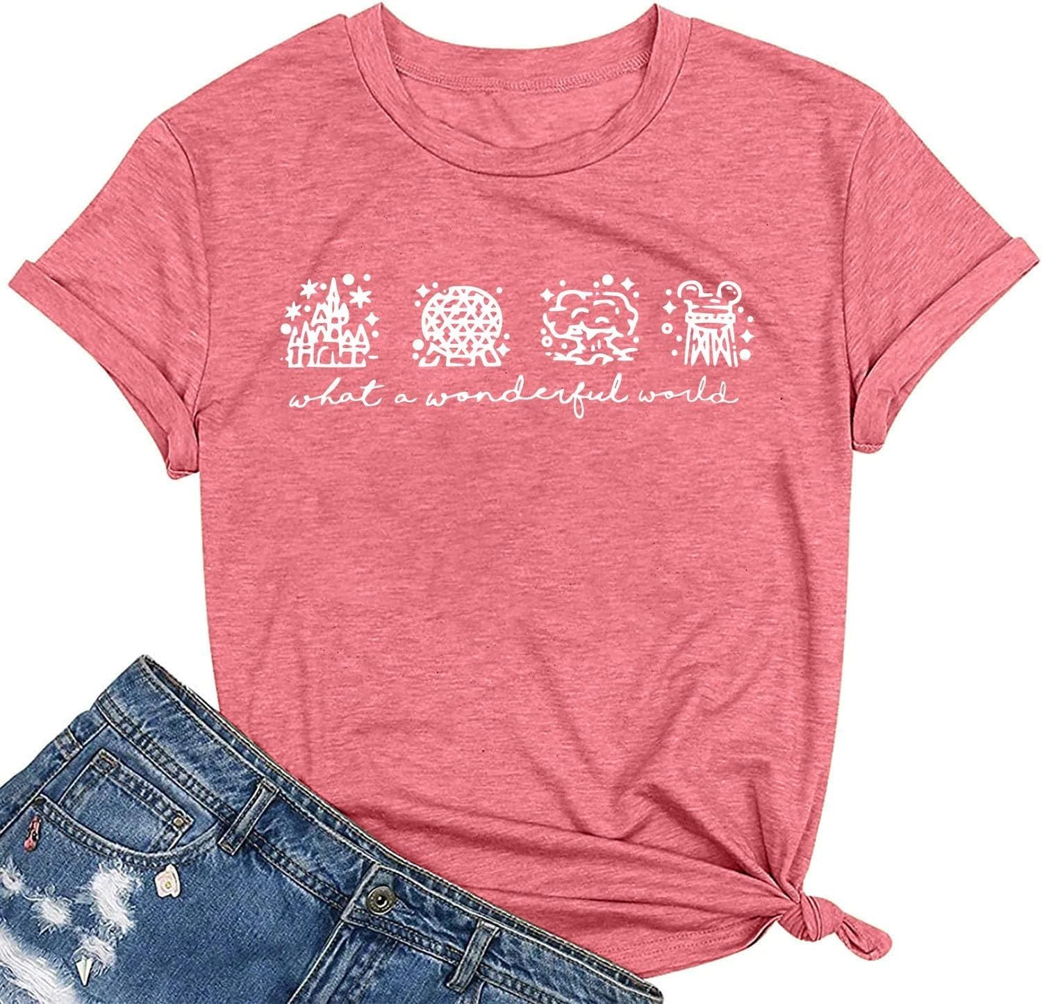 Enchanted Castle Cotton Tee - Pink